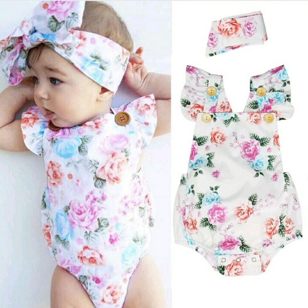 The Jasmine - Baby Girl Spring Floral Romper